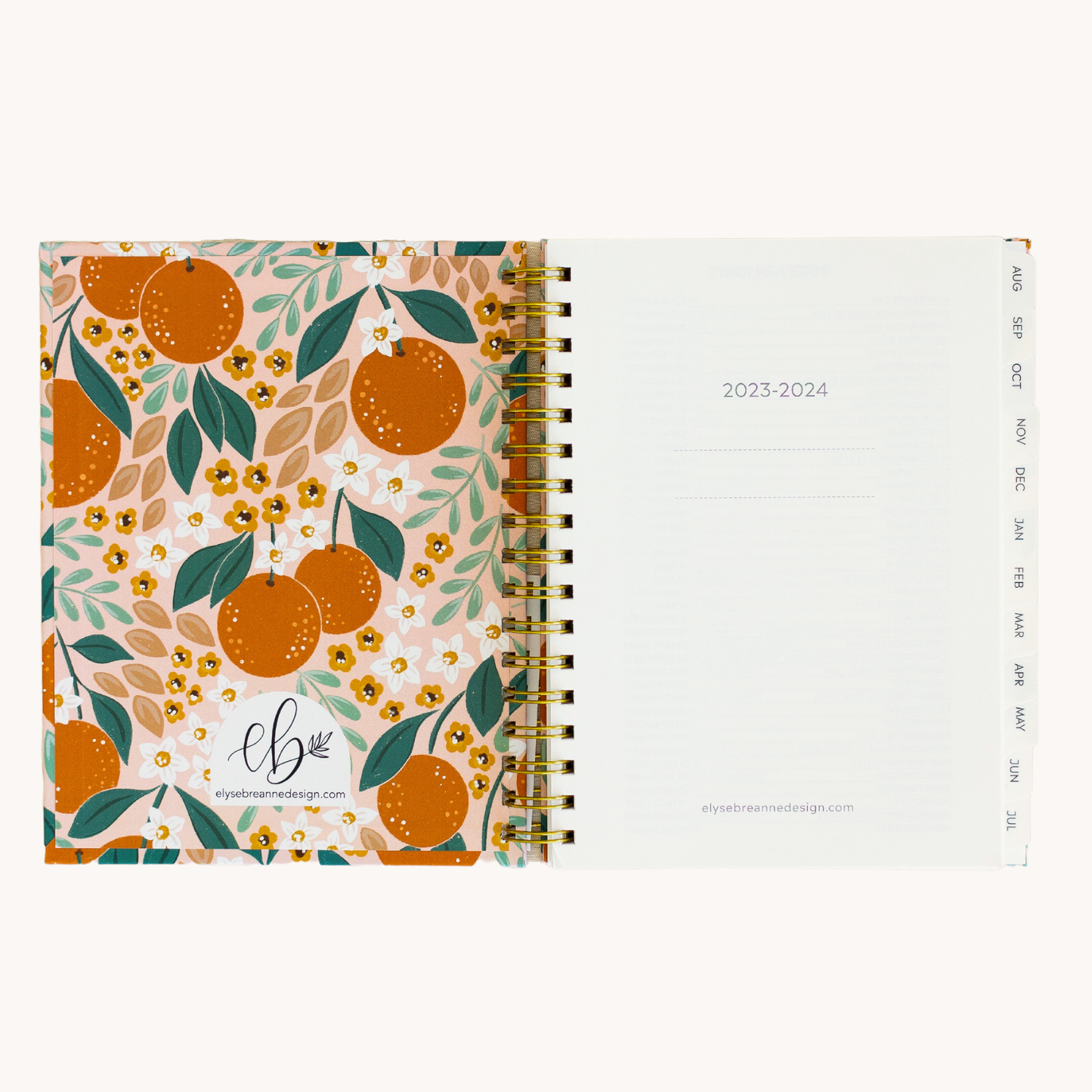 Elyse Porcelain Floral 2024 Yearly Planner, 7x9 in.