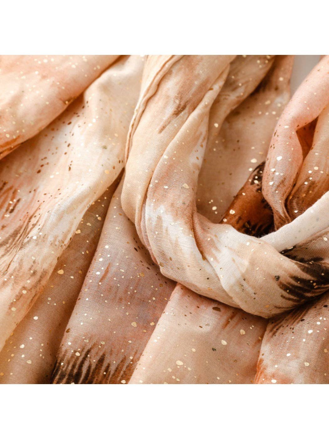 Scarvii - Gold Foil Gradient Scarf with Cloud Print