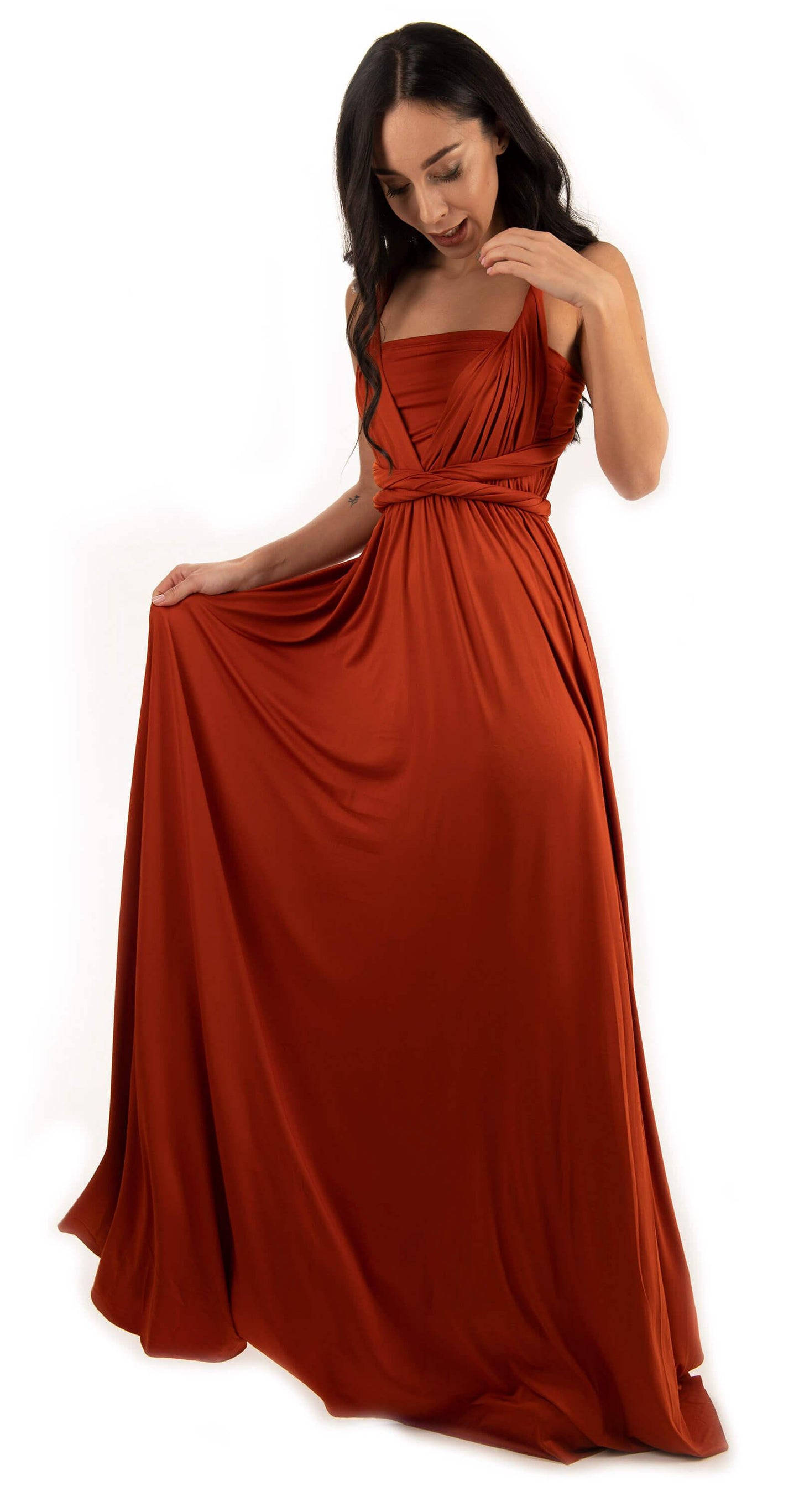 INFINITY DRESS RUST