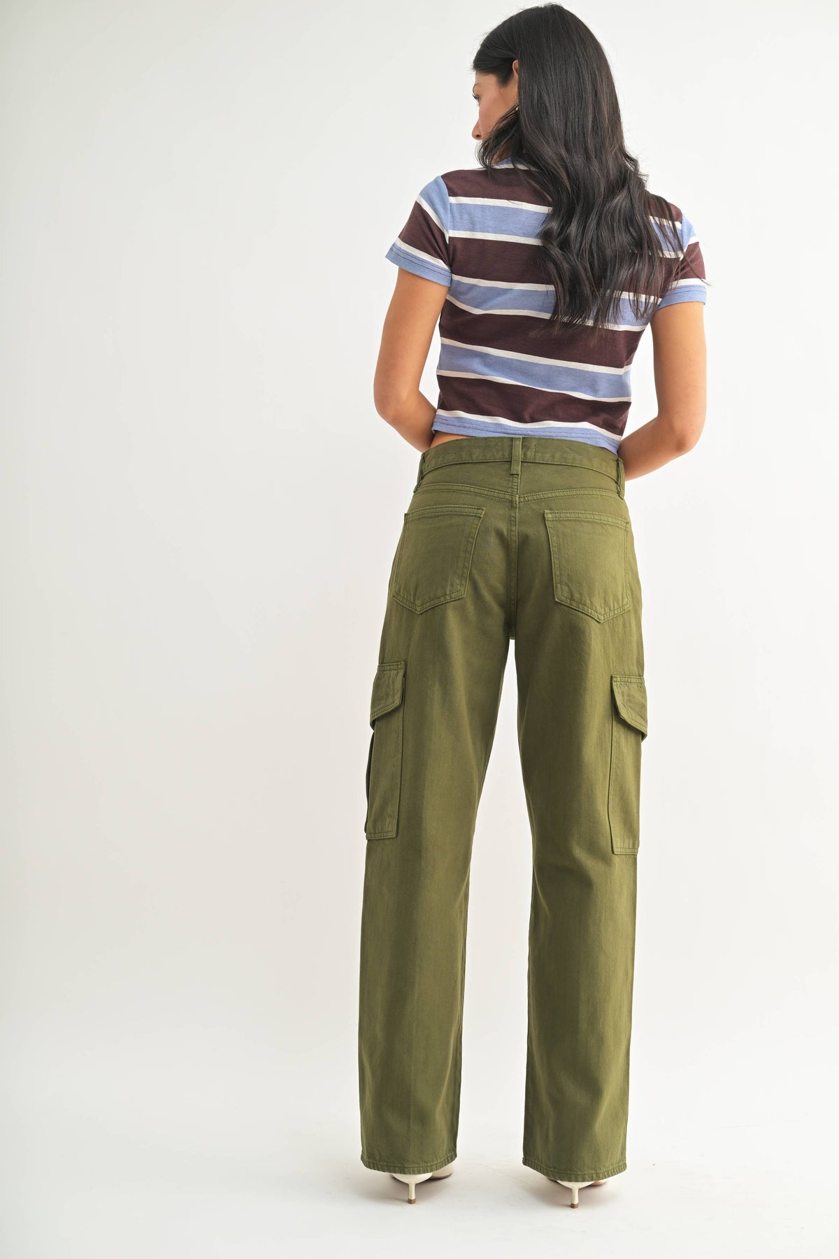 JBD Baggy Cargo Pocket Jean - DARK OLIVE - DP681N