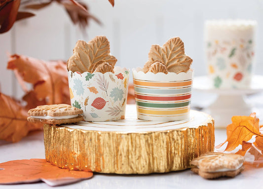 Minds Eye - Foiled Thankful Leaves Food Cups (50 pcs)