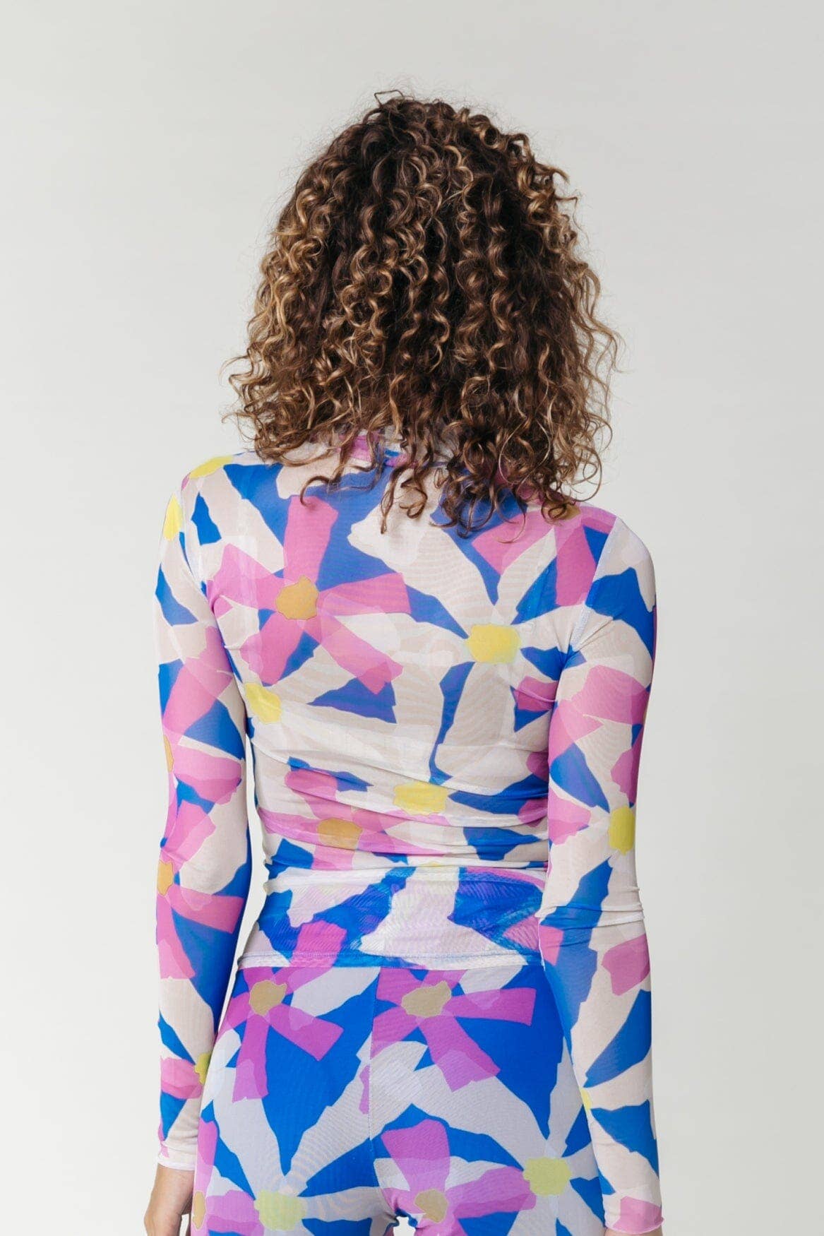 Colourful Rebel Flower Mesh Top | Multicolor