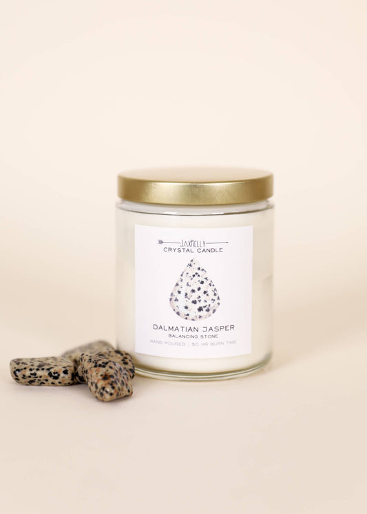 Jax Crystal Candles - Dalmatian Jasper