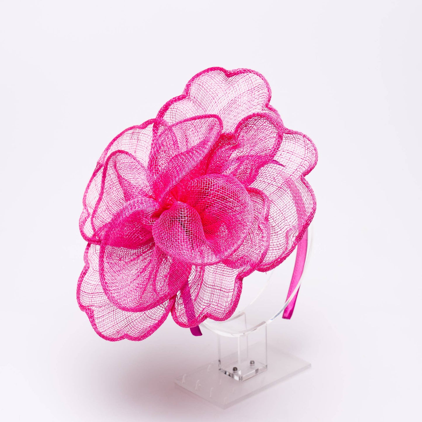 KaKyCo Sinamay Peony Pedal Narrow Headband Fascinator