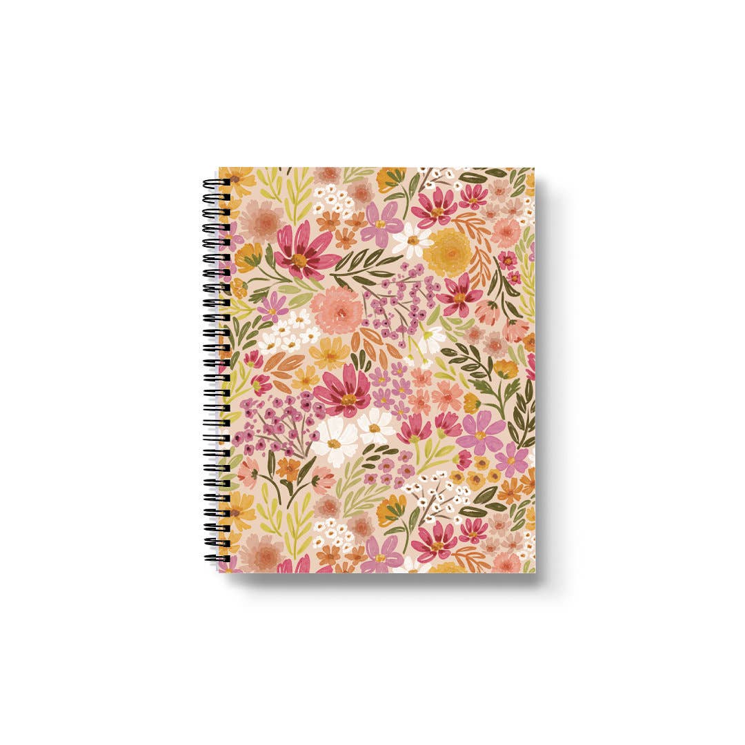 Elyse Primrose Petals Spiral Lined Notebook 8.5x11in.