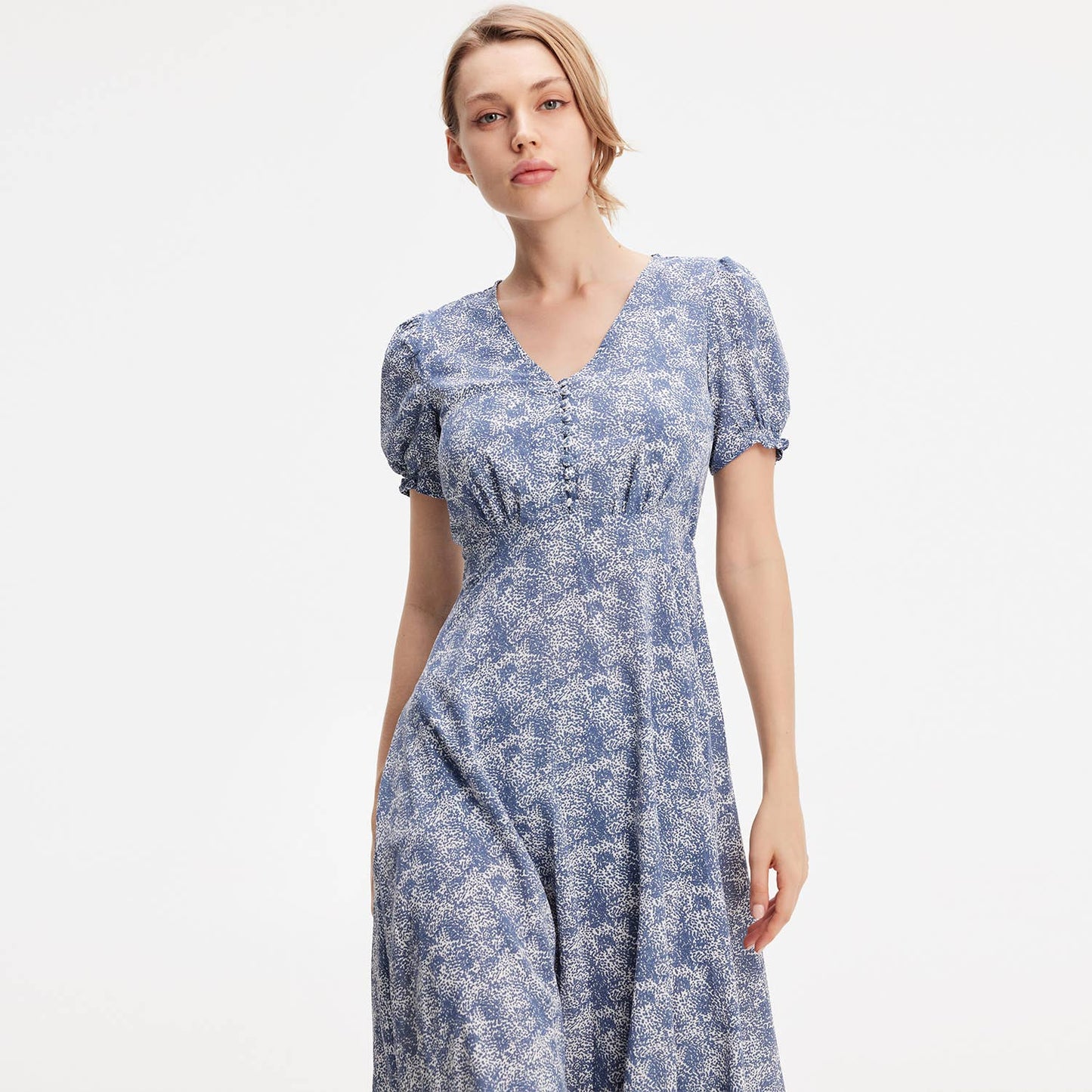 Smart Liberty print flared empire dress