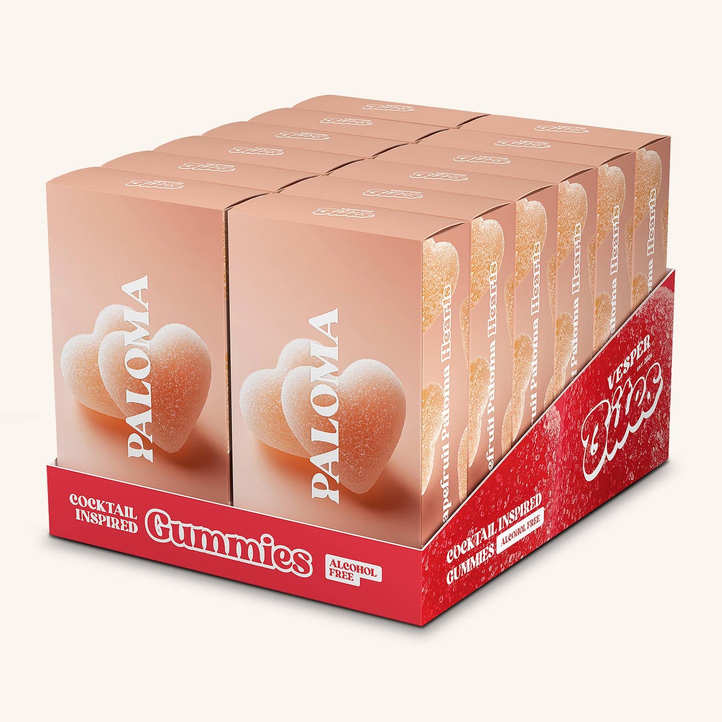 Vesper Paloma Heart Gummies, Chewy Candies, Alcohol-Free