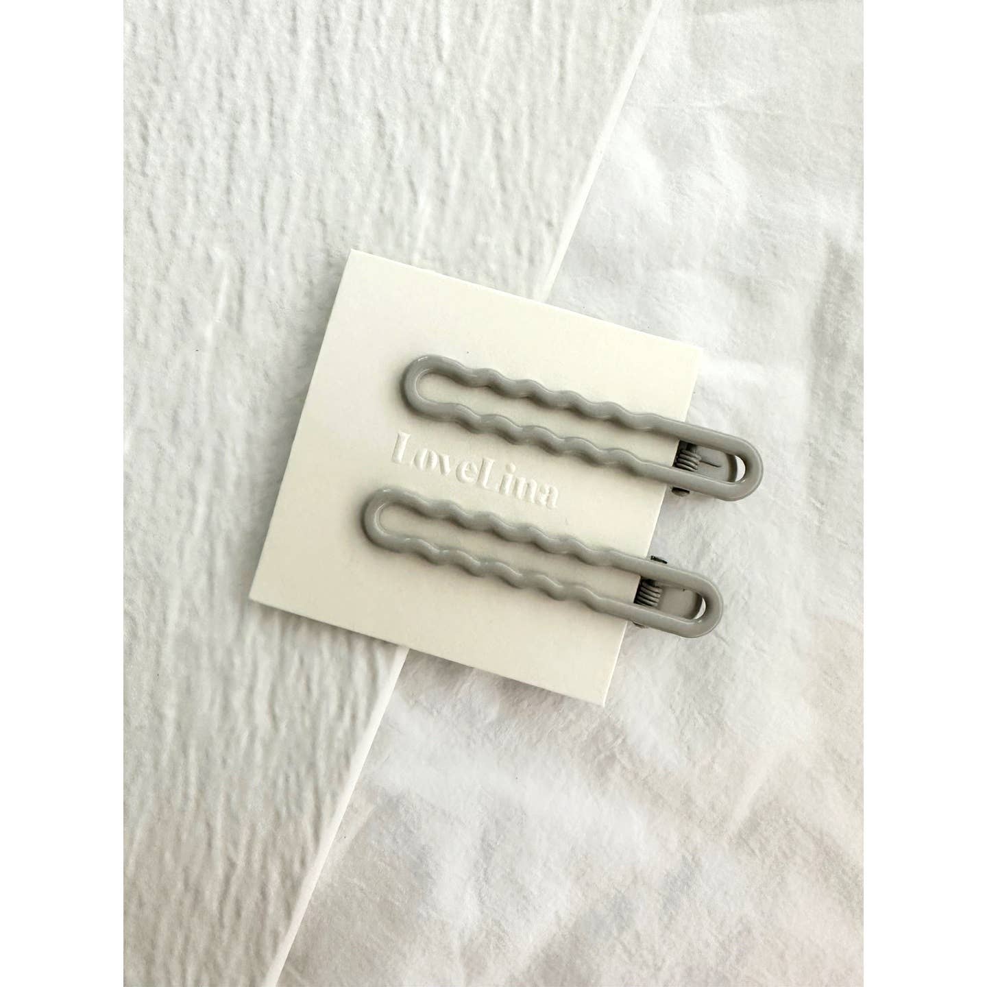 Love Lina Wavy Muted Colored Hair Clips - DAWA Muted