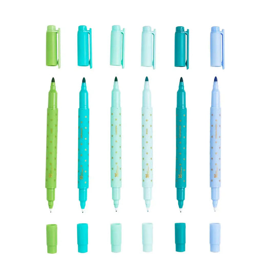Erin Condren Classic Dual-Tip Markers 6-pack - Meadow