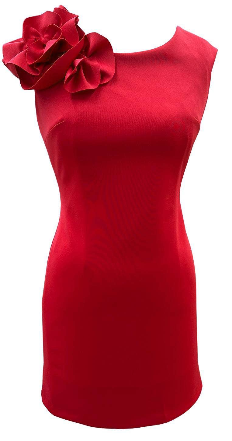 SLEEVELESS DRESS WITH TWO ROW RUFFLE HEM