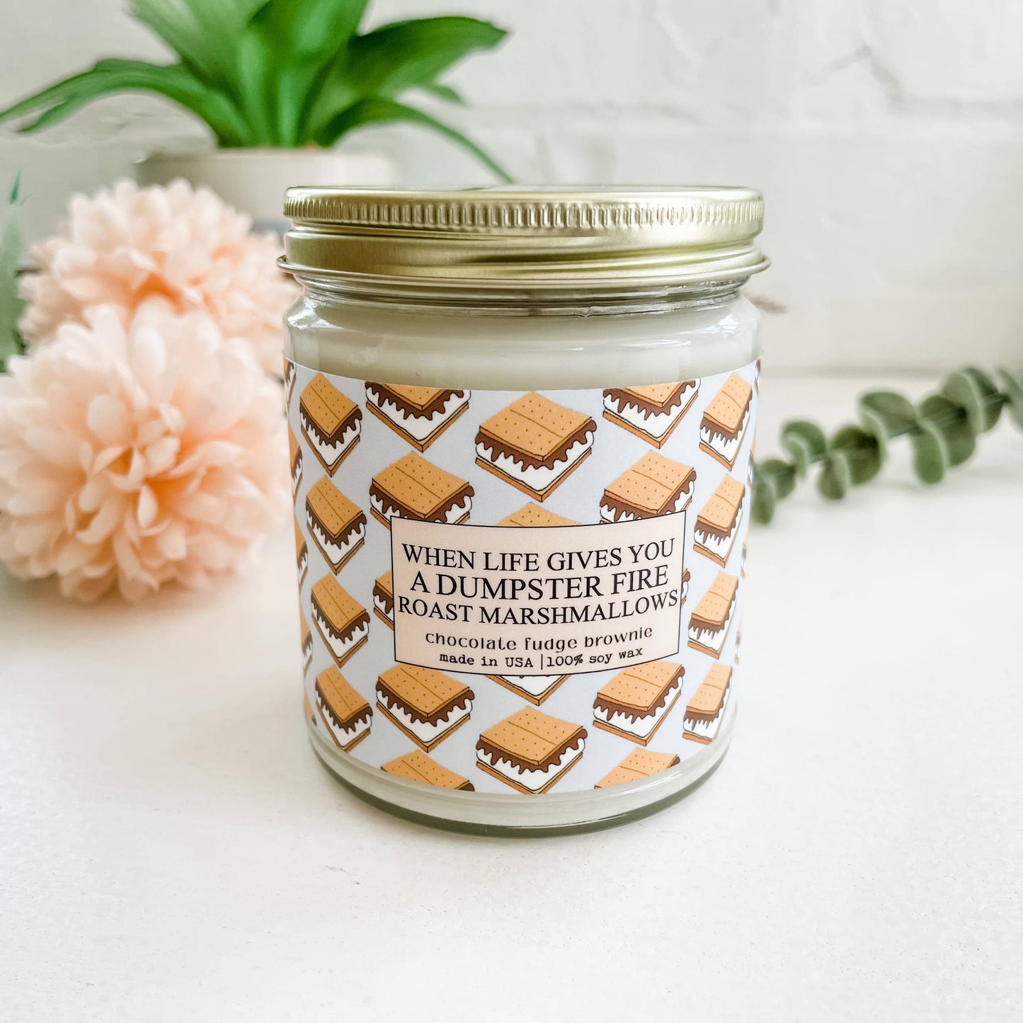 Moonlight When Life Gives You a Dumpster Fire - Funny Soy Candle 9oz