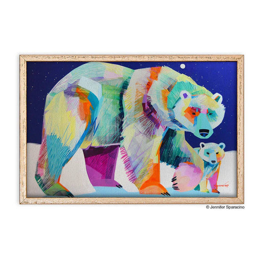 Polar Bears | Framed Canvas Art