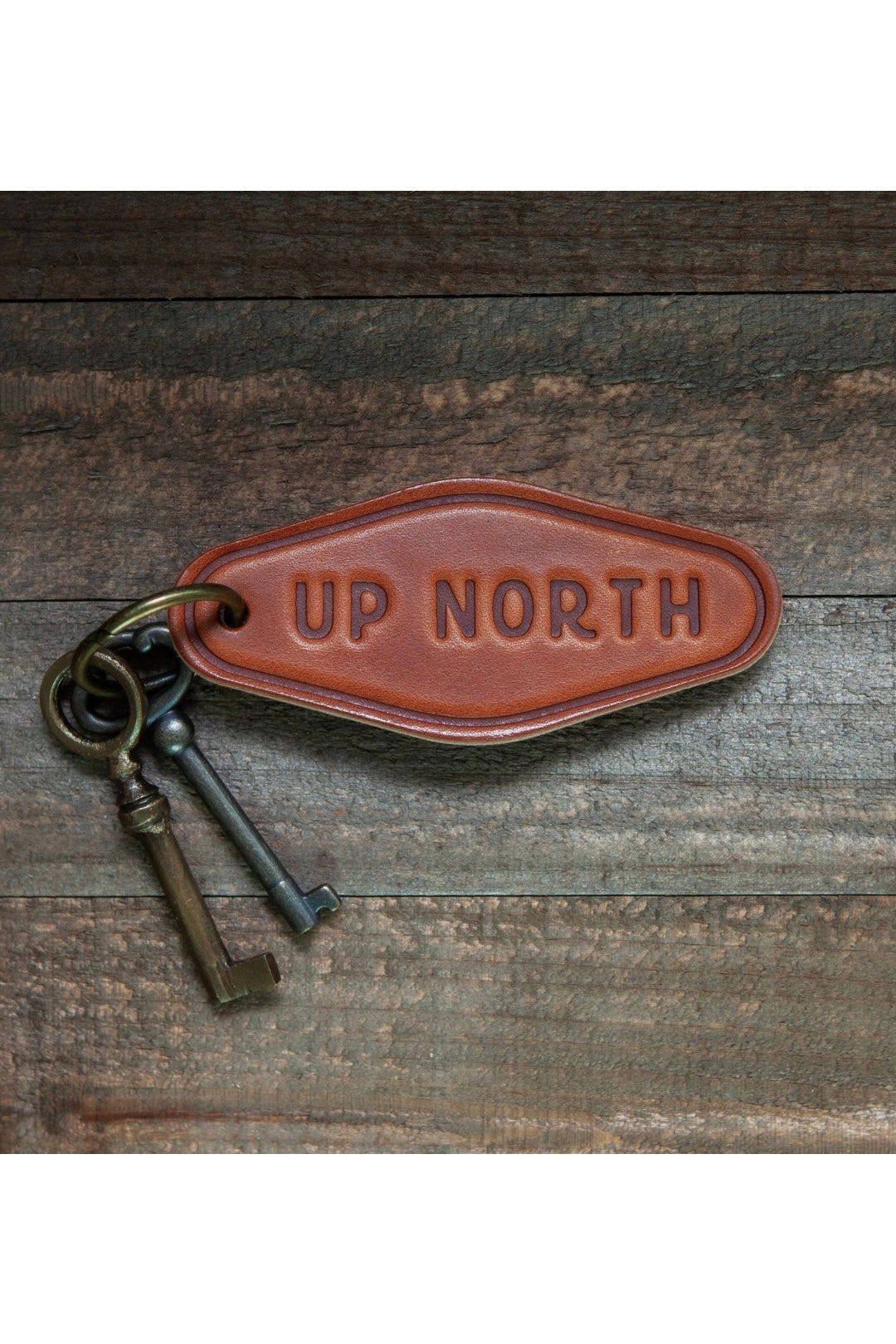 Up North Leather Keychain Motel Style