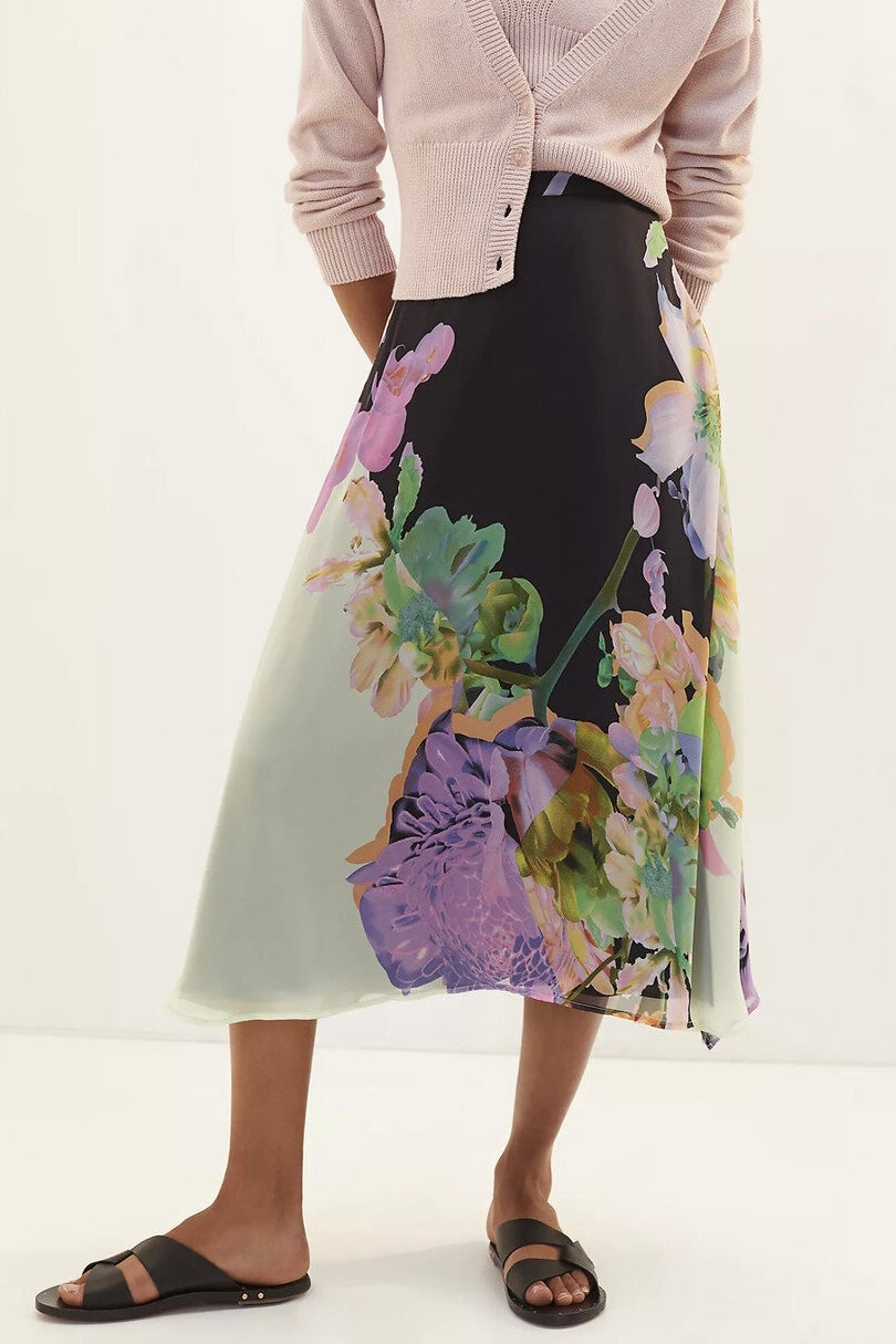 Orchid Bloom Midi Skirt