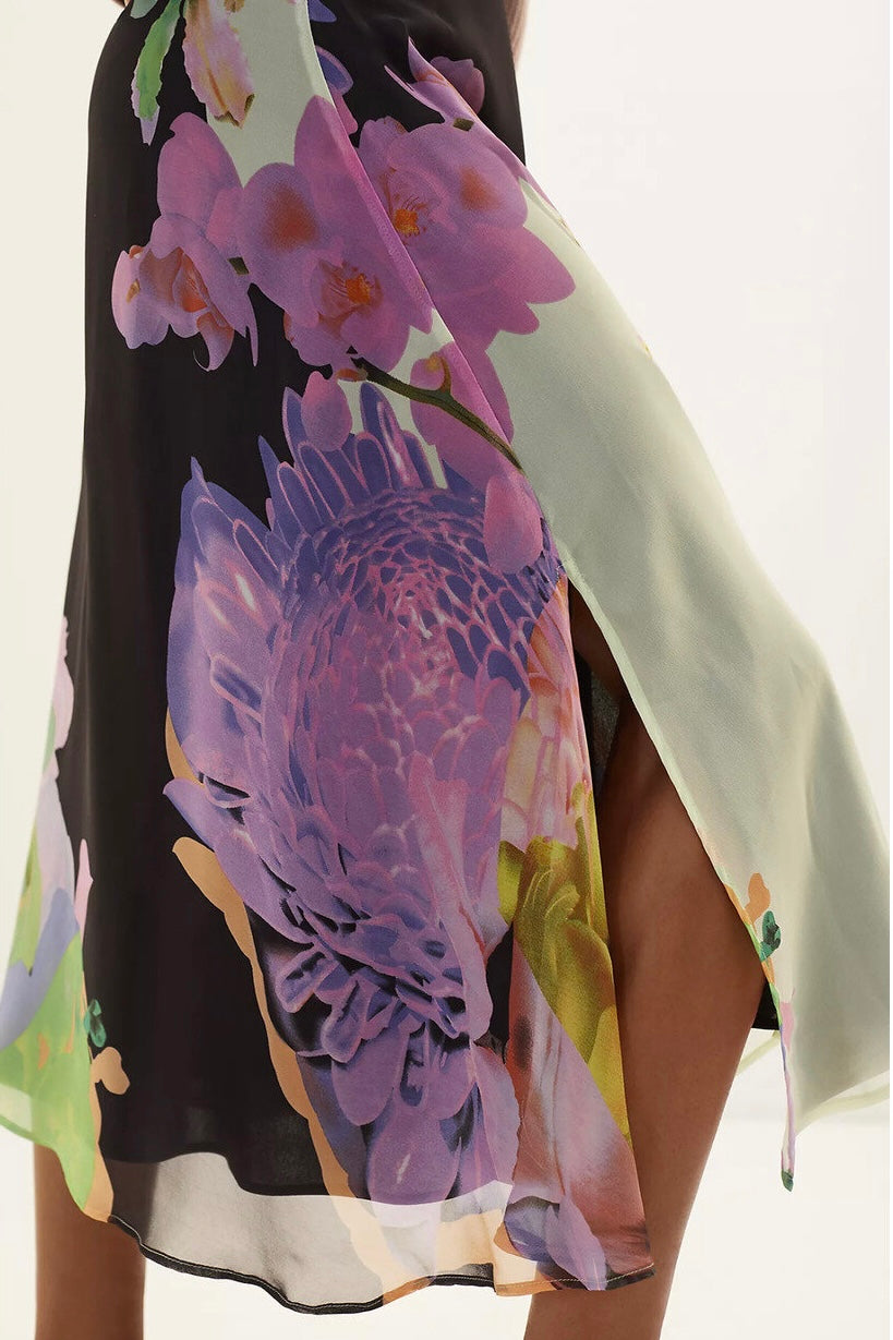 Orchid Bloom Midi Skirt