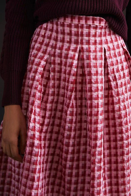 So Plaid You’re Mine Midi Skirt