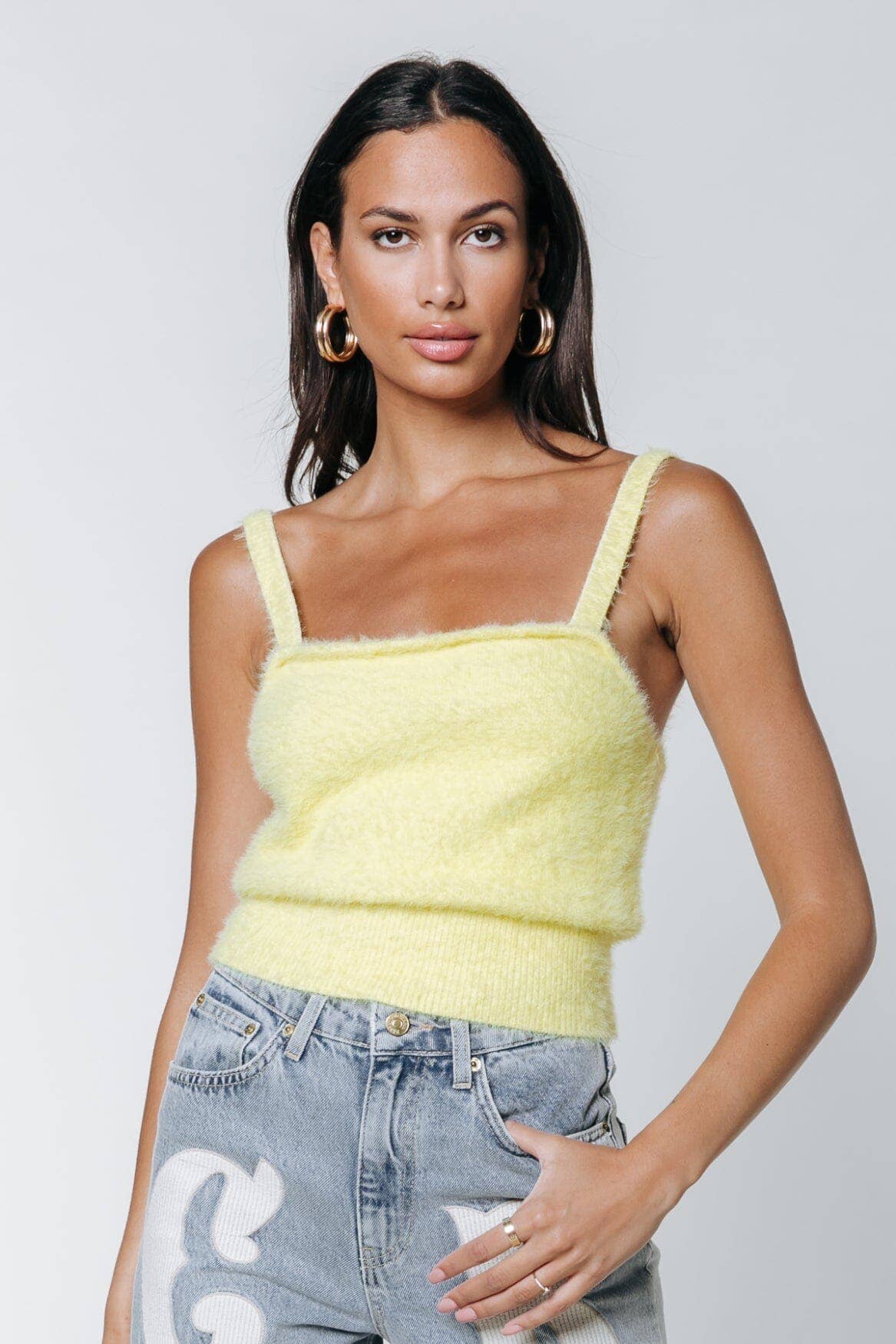 Colourful Rebel Selina Knit Top | Neon lime