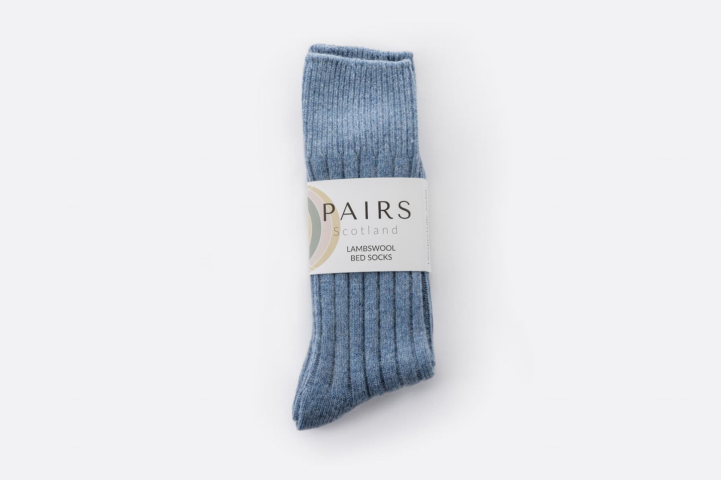 Lambswool Bed Socks blue