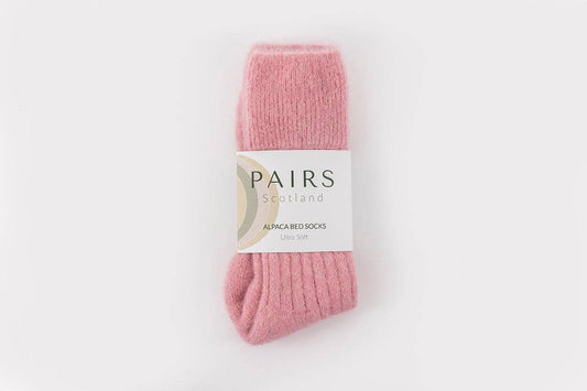 Alpaca Bed Socks: pink