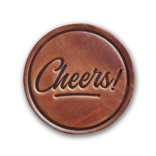 Cheers! Leather Coaster