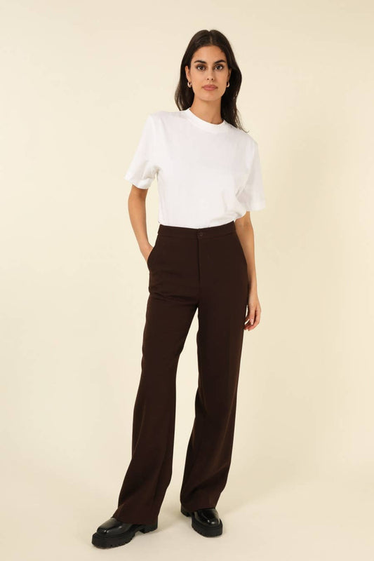 Chocolate Straight Cut Trouser