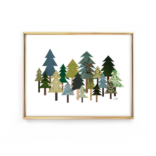 Lindsey Kay Trees Collage - Framed Art Print