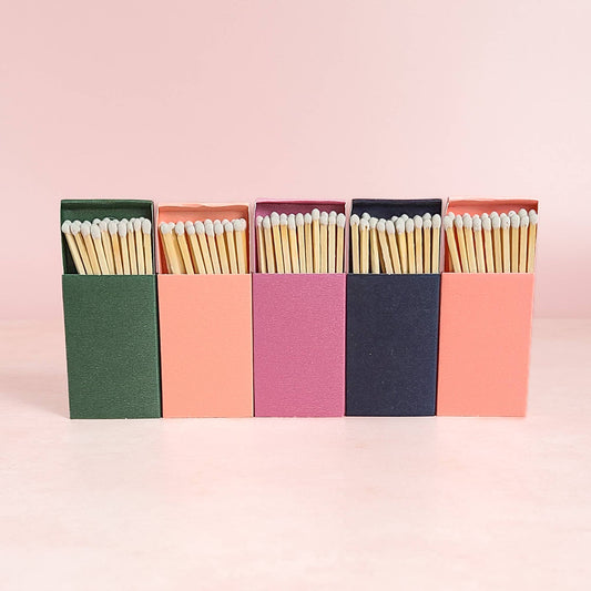 Iridescent Color Matchbox with White Matchsticks