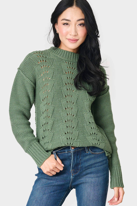 Arrowhead Pullover Scallop Stitch Sweater